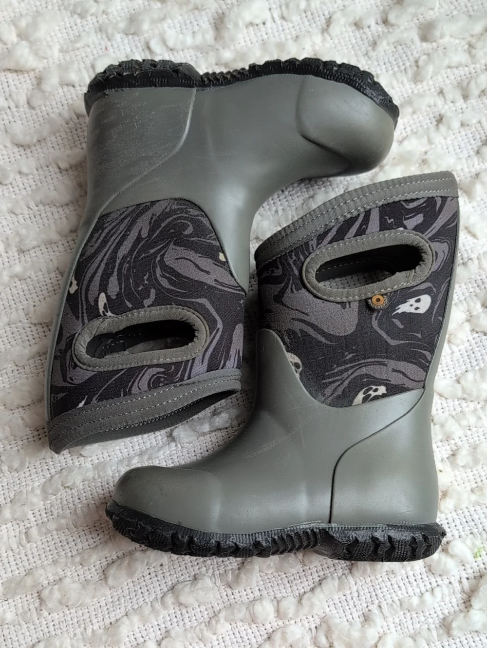 Bogs Kids York Spooky Toddler Boys Girls 8 Rain Snow Winter Boots Pull On